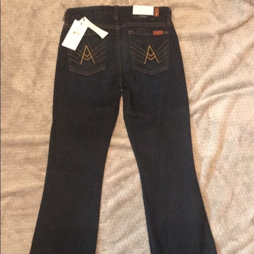 7FAMK “A” Pocket Flare Slim Illusion Jeans
